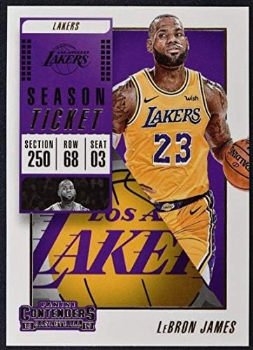 2018-19 NBA natjecateljska sezonska karta 30 LeBron James Los Angeles Lakers Službena košarkaška karta koju je napravio Panini