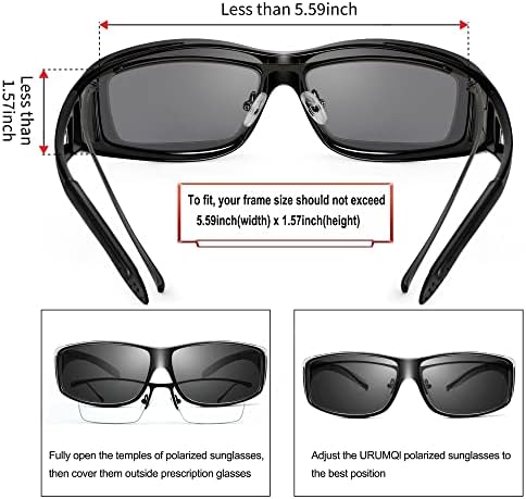 Urumqi sunčane naočale uklapaju se preko naočala, polarizirane UV zaštite od sunčanih naočala za muškarce i žene voze