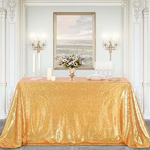 B-cool zlatni šljokica stolnjak 60x102 inča pravokutnik svjetlucavi stol za šljokicu za zabave za svadbene bankete za rođendan blistavi