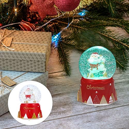 1pc božićna kristalna glazbena kutija snježna rasvjeta dekor kuglični dekor bez baterije božićni ukrasi