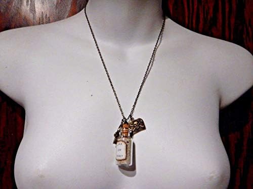 Brončani gusarski šarm ogrlica staklenka s prljavštinom ključeva jolly roger lubanje brodogradnje za zastavu boca privjesak bočice