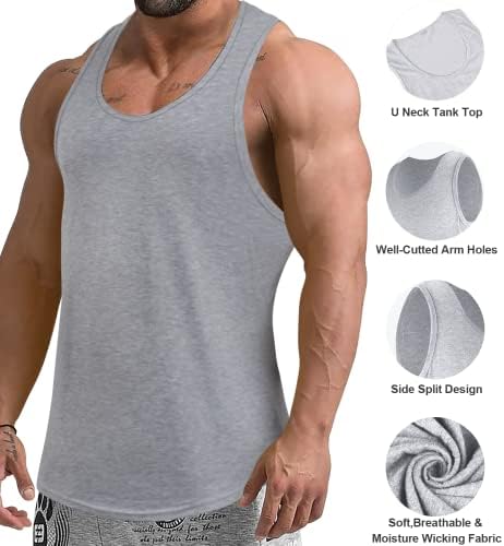 Kawata muški 3 pakiranje / 1 pakiranje tenk za vježbanje gornje suhe mišiće mišića mišića fitness bodybuilding majice bez rukava bez