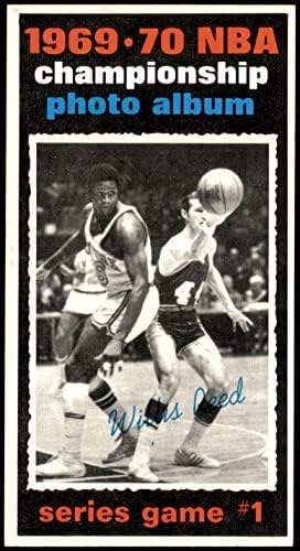 1970. Topps 168 1969-70 NBA prvenstvo - Igra 1 Willis Reed Knicks/Lakers Ex/Mt Knicks/Lakers Grambling State University