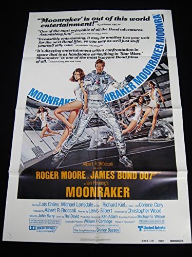 Moonraker 1979 Roger Moore James Bond 007 27 x 41 Pregled jednog lista C10 MINT NEZAVISNO !!
