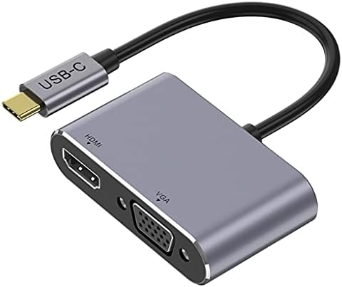 ZCMEB USB C VGA adapter za bilježnicu Tip C do kabela 4K pretvarač USB tip C VGA SPITTER HUB DOCK