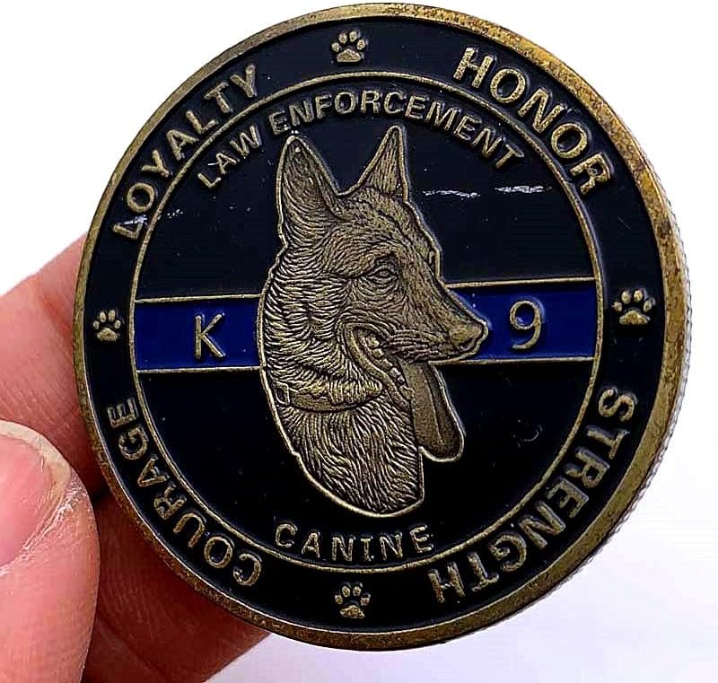 Američki policijski pas K9 Komemorativni novčić za životinje Paw Zlato kovanica Vojna psa Coin Lucky Commumorative Coin