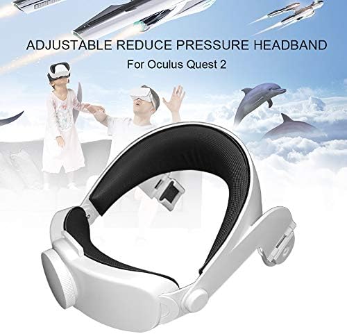 Podesiva traka za glavu za Oculus Quest 2, zamjena za elitni remen, s jastukom glave, težinom dizajna, smanjuje pritisak i dugo nije