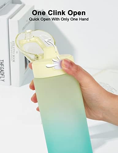 Gox 32oz Motivacijske boce s vodom s vremenima za piće nepropusno BPA slobodni vrč s vodom s vremenskim oznakom za fitness teretana