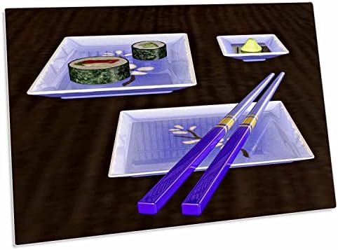 3Drose Boehm Graphics Japan - sushi plave ploče i štapiće - prostirke za stol