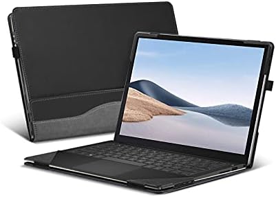 Poklopac kućišta za kućište za 13,5 inča Microsoft Surface Laptop 5/4/3/2/1 Računalo, PU kožna zaštitna futrola tvrda školjka, siva