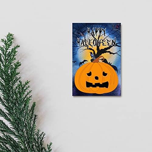 Noć vještica zastrašujuća bundeva Crow Wood natpis Noventy Rayhed Ladica Dekor Sretan Halloween PUNI Mjesec Šišmiši drveni znak Vintage