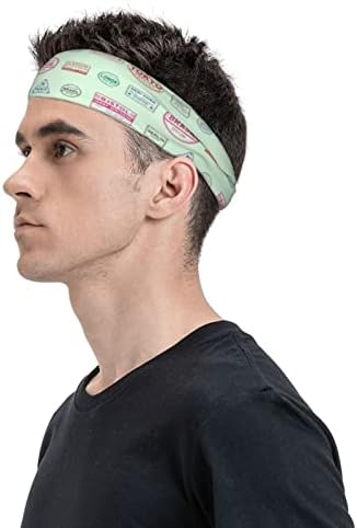 Njujorške Uniseks Narukvice za vježbanje s pečatom za vize multifunkcionalne sportske trake za glavu za muškarce