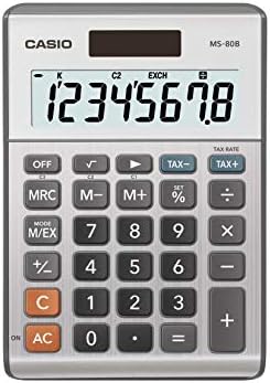 Casio MS-80B Standardna funkcija kalkulator radne površine, Black & HS-8VA, Standardni kalkulator funkcije solarnog napajanja