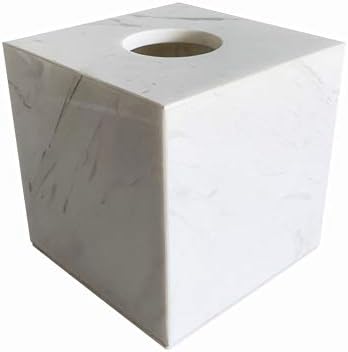 StonePlus Natural Smooth Mramorni držač tkiva, držač papira s uklonjivim akrilnim dnom za stolove, noćne stalke, countertops