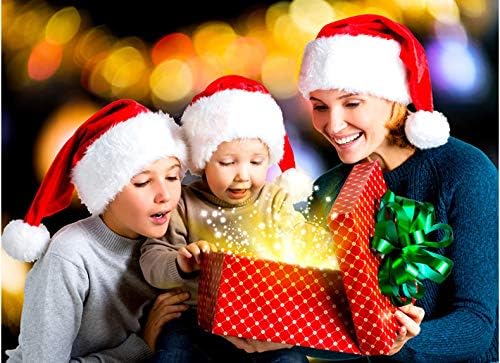 6 pakiranja plišani šešir Djeda Božićnjaka udoban baršunasti Crveni Božićni šešir za božićne zabave pogodan za odrasle i djecu