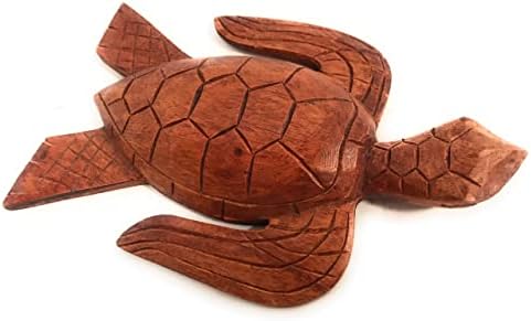 Havajska kornjača s navojem s navojem od 8 ručno rezbarenje od vitraja | 0320