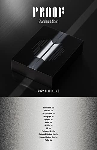 Dreams BTS Bangtan Boys - Proof Standard Edition [BTS ANTHOLOGION ALBUM] CD+Presavijeni plakat+Extra Photocards Set, Black, 188 x 250