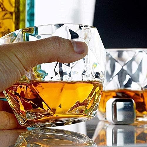 Axties bez staklenih vinskih čaša Kristalne naočale viskija, vrhunske naočale za viskija, naočale za burbon za koktele, stil stil staromodne