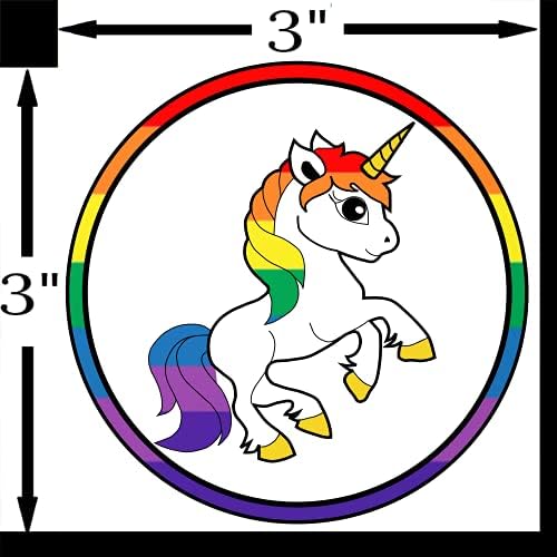 LGBT BE YOU GAY Pride Unicorn Rainbow naljepnica odbojnika - LGBTQ Premium Vinyl Decal 3 x 3 inča | Automobili auto -mobilne prozore