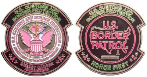 BL14-010 CBP agens ružičaste pogranične patrole izazov Coin Cancer Cancer Svijest