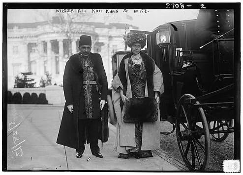 PovijesneFindings Foto: Mirza Ali Kuli Khan i supruga, Florence Brees, Bijela kuća, Washington, DC.May 28.1913