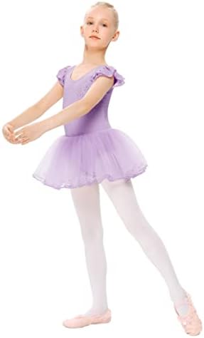 Lionjie djevojčice Sparly Diamond ruffle rukavac s pramčanim baletom plesna haljina tutu suknjeni leotards