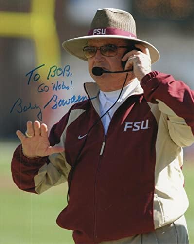 Bobby Bowden Hand potpisan 8x10 Color Photo+Coa Florida State Coach za Bob - Fotografije s autogramima