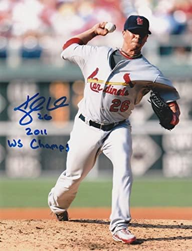 KYLE LOHSE ST. Louis Cardinals 2011 WS Champs Action potpisano 8x10 - Autografirane MLB fotografije