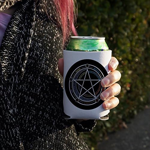 Pentagram pentacle zvijezda Wiccan Witch Can Cooler - pij zagrljaj rukav zagrljaj koji se može srušiti izolator - pića izolirani držač