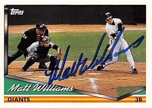 Skladište autografa 621763 Matt Williams Autografirana bejzbol kartica - San Francisco Giants 1994 Topps - No.550