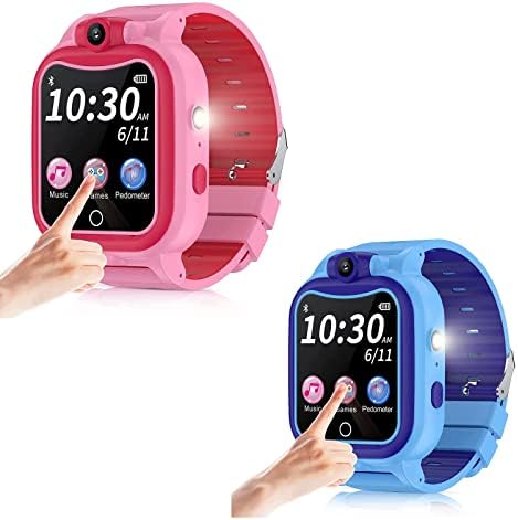 2Pack Kids Smartwatch Watch, zaslon osjetljivih na dodir Smart Watch s mp3 pedometrom igrama za bljeskalicu radio u dobi od 4-12 godina
