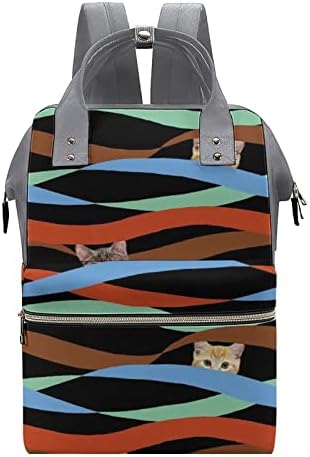 Šarene vrpce mačke vodootporne mamine ruksak veliki kapacitet pelena multifunkcionalna torba