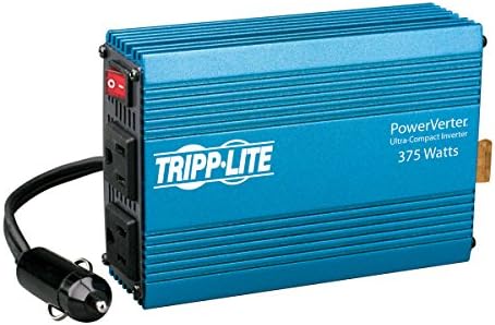 TRIPP LITE 375W pretvarač snage automobila s 2 prodajnih mjesta, automatski pretvarač, ultra kompaktno plavo