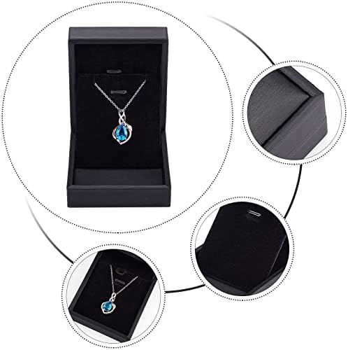 Gorgecraft 3.4 x3 kožna kutija za prstenaste kutije Velvet Unutrašnjost Premium nakit za angažman Poklon Organizator za skladištenje