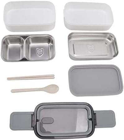 FDIT kontejner za ručak, Sigurni dizajn razdvajanja dvostruki slojevi Bento Box MicrovalAble sa žlicom za posao