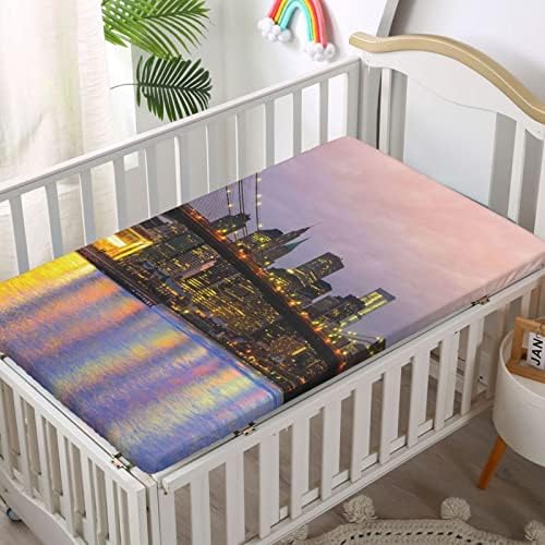 Moderna tematska opremljena mini krevetića, prijenosni mini krevetići u Ultra mekani materijal-baby limovi za djevojčice ili dječaka,