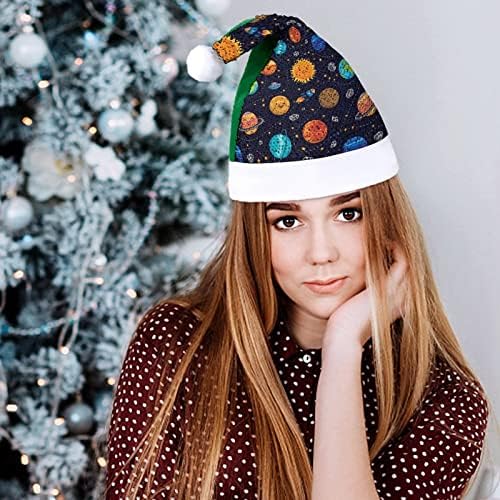 Svemirski planet smiješni Božićni šešir sa šljokicama Šeširi Djeda Mraza za muškarce i žene Božićni blagdanski ukrasi za zabave