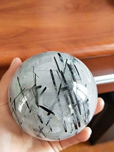 Dekor kamen 55 mmnaturalna crna rutilirana kvarcna kristalna sfera crna turmalina kristal reiki ljekovita kugla