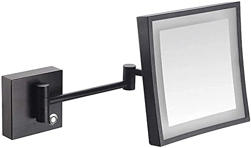 Futeni ogledalo za brijanje u kupaonici, montirano, LED osvijetljeno zrcalo šminke s 3x povećavajućim zaslonom osjetljivim zaslonom