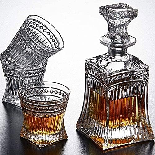 Dekanter za viski vinski dekanter kristalni set dekantera za viski koji se sastoji od 500 ml viskija u stilu čaša za viski, kostimiranih