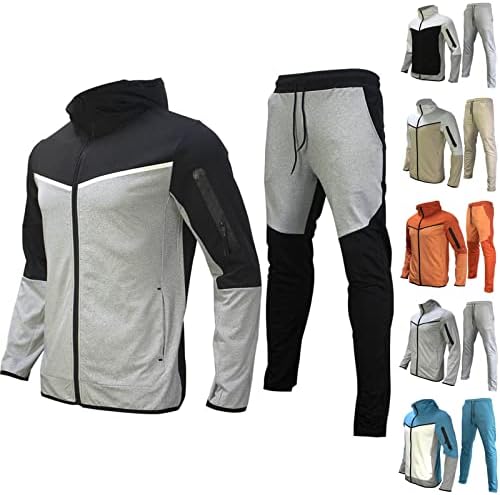 Muška Casual Trenirka Muška jakna s patentnim zatvaračem s kapuljačom gornja odjeća elastični pojas uzica trenirka za Jogging Set od