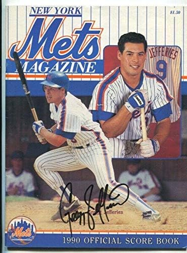 Gregg Jefferies potpisao je NY Mets Magazine 1990 Book Book Auto s B&E hologram - Autografirani MLB časopisi