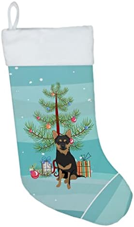 Caroline blaga wdk2973cs chihuahua crno -ten 1 božićna božićna čarapa, kamin viseće čarape božićna sezona dekor dekor obiteljski odmor,