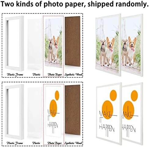 Icariery White 10x10 okvir za slike od 2, visoki prozirni okviri za slike za 10 x 10 kvadratnih fotografija platna Canvas kolaž Poster