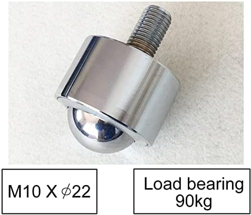 Larro preciznost tipa Univerzalni kuglični kotač s ležajem M10 vijak, učitavanje medvjeda 90kg fleksibilnog izdržljivog hardvera 1pcs