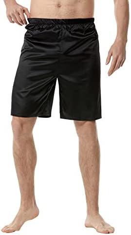 Muškarci kratke hlače muške ljetne mode jednostavna čvrsta boja elastični struk svilene kratke hlače kućne hlače pidžama pt kratke