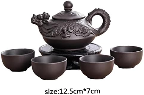 Froiny Teapot s 4 šalice setovi Kineski ručno izrađeni Zisha čajnik keramički ljubičasta čajnica za čajne čajne čajne set Poslovni