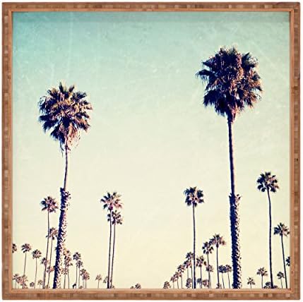 Odriče dizajna Bree Madden California Palm Stabs Unutarnji/Outdoor Square Ladica, 16 x 16