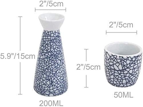 5 komada japanski set, plava šalica leda, čaša čudesne teksture keramičke šalice, za hladno/toplo/shochu/čaj 21223
