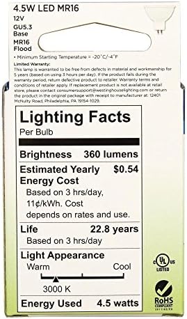 9363800 ekvivalent 35-Vatnoj LED žarulji s mogućnošću prigušivanja svjetla, svijetla bijela LED svjetiljka s postoljem od 95.3
